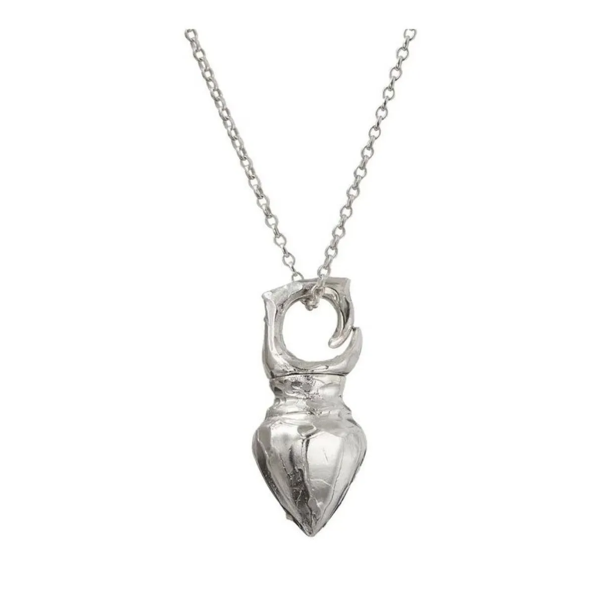 

Ancient Greek 925 Silver Wine Bottle Necklace Geometric Can Jar Shape Pendant Silver Sweater Chain Handemade Dionysus Jewelry