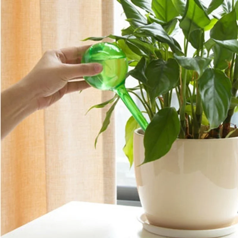 Imitation Glass Lazy Drip Watering Ball Automatic Plant Waterer Round Self Drip Irrigation Device Outdoor Garden Flower Care