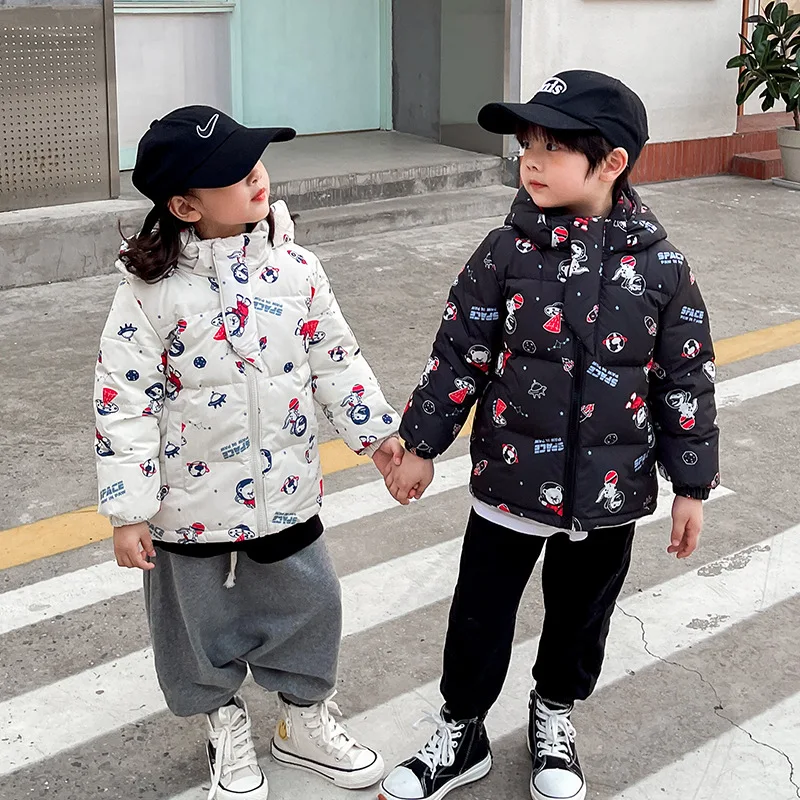 Girls Down Coat Jacket Cotton Outwear 2023 Casual Warm Thicken Winter Skiwear Windproof Plus Size Children's Clothing