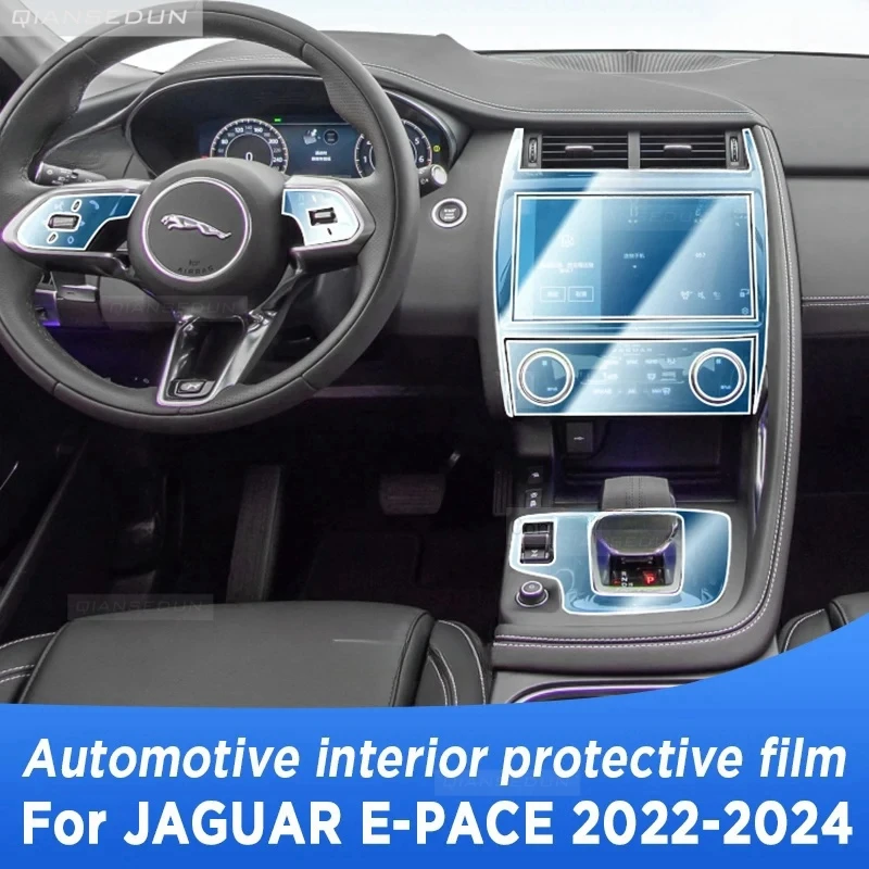 

For JAGUAR E-PACE 2022-2024 Gearbox Panel Navigation Screen Automotive Interior TPU Protective Film Cover Anti-Scratch Sticker