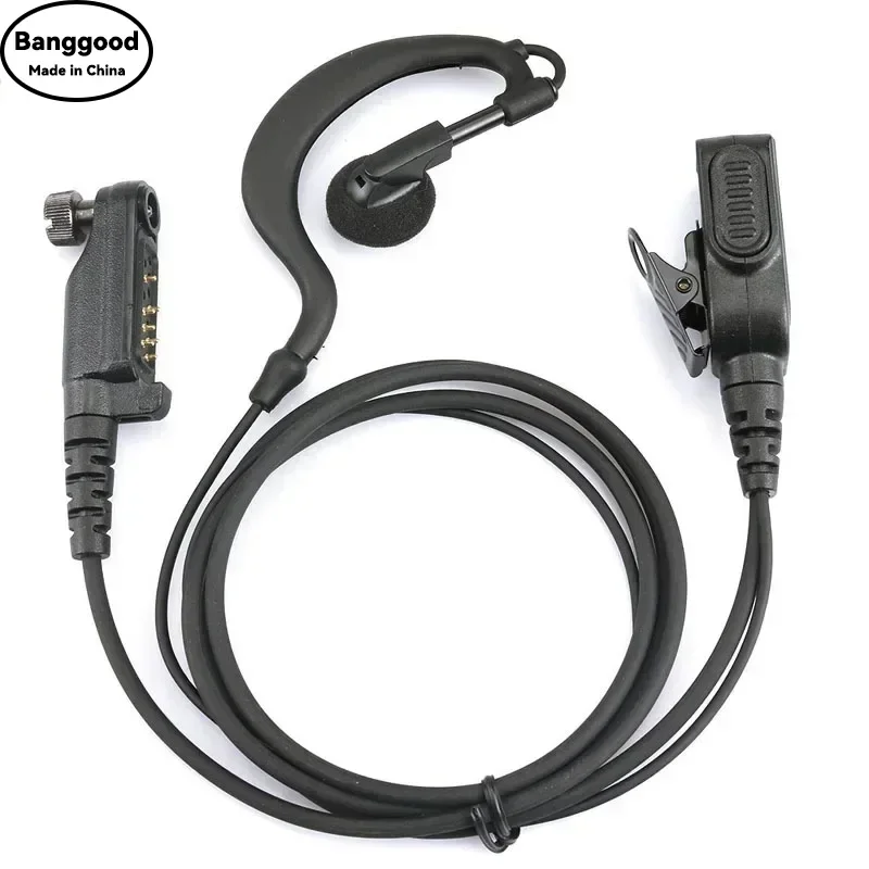 

G-shape Ear Hook Eearphone Headset PTT Mic Microphone for HYT Hytera PD600 PD605 PD662 PD665 PD680 PD682 PD685 X1p X1e Radio