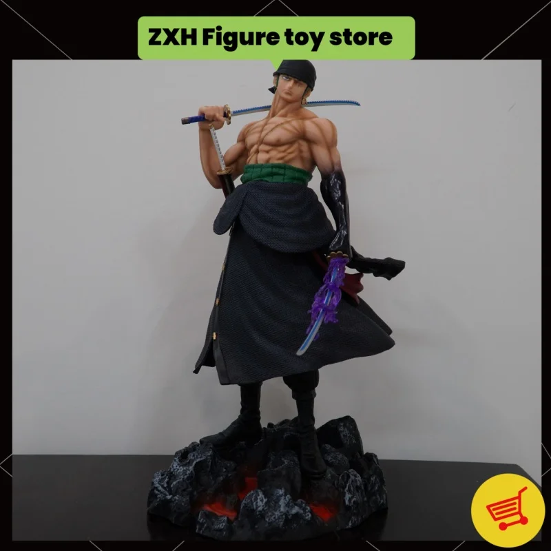 50cm Anime One Piece Roronoa Zoro Pvc Anime Figure Double Head Action Figures Statue Collection Model Toy Gift For Friend