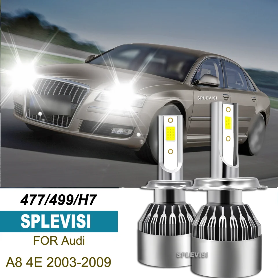 

2x White Aluminum Xenon Lamps Car Headlight Bulb 300% Brightness Kit 12V For Audi A8 4E 2003 2004 2005 2006 2007 2008 2009