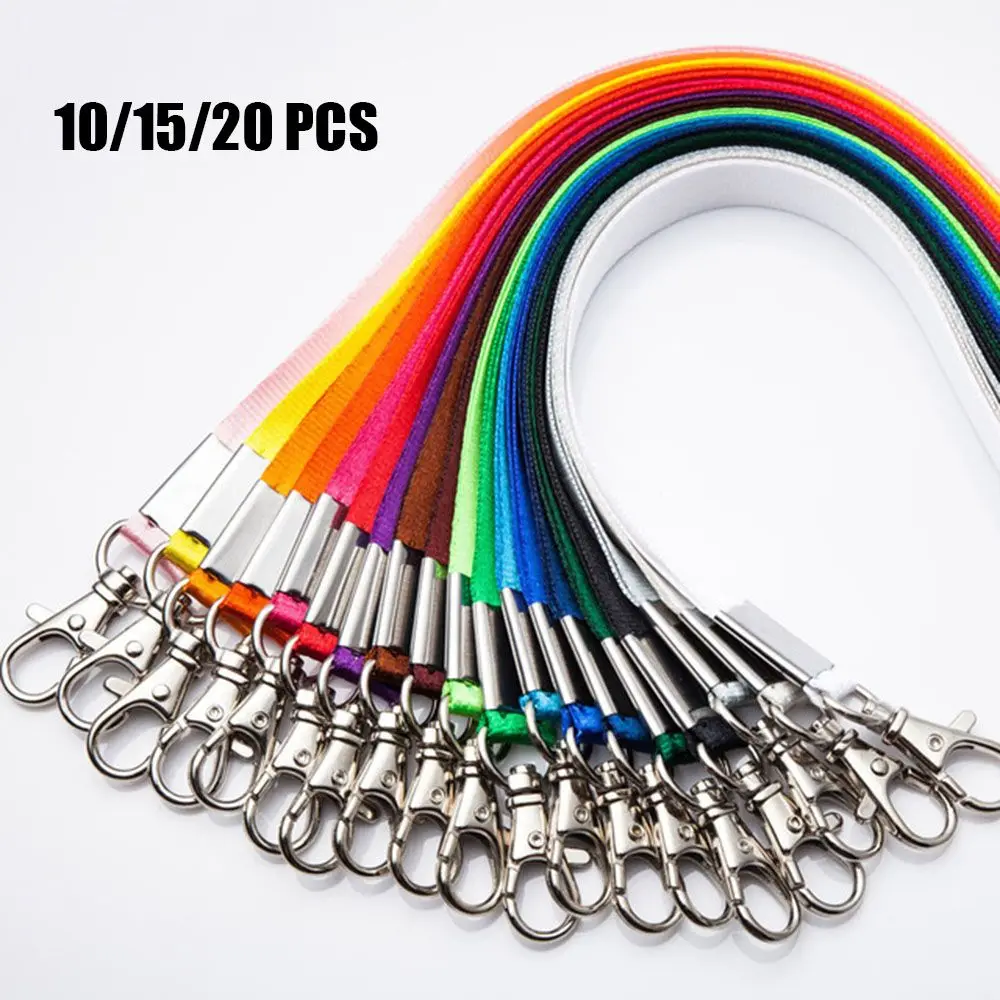 

10/15/20pcs HOT Business Indexes Neck Strap ID Name Lanyards Badge Holder