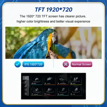 CN Road Top 12.3吋觸控顯示屏,適用於AudiA4 S4 A5 S5 B9 2016-2019款,多媒體播放器,支援Android Auto Link、GPS和CarPlay。 10 最佳銷售 蘋果 CarPlay 奧迪 A4 B9 - №7