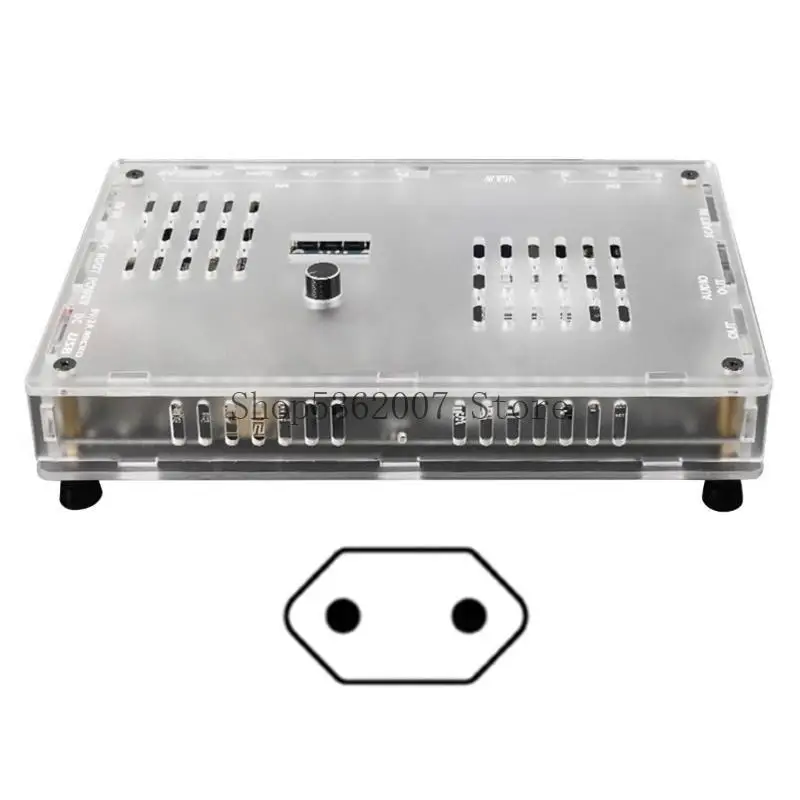 Scart YPbPr Video Converter with Remote for Consoles Video Audios Converter 40JB