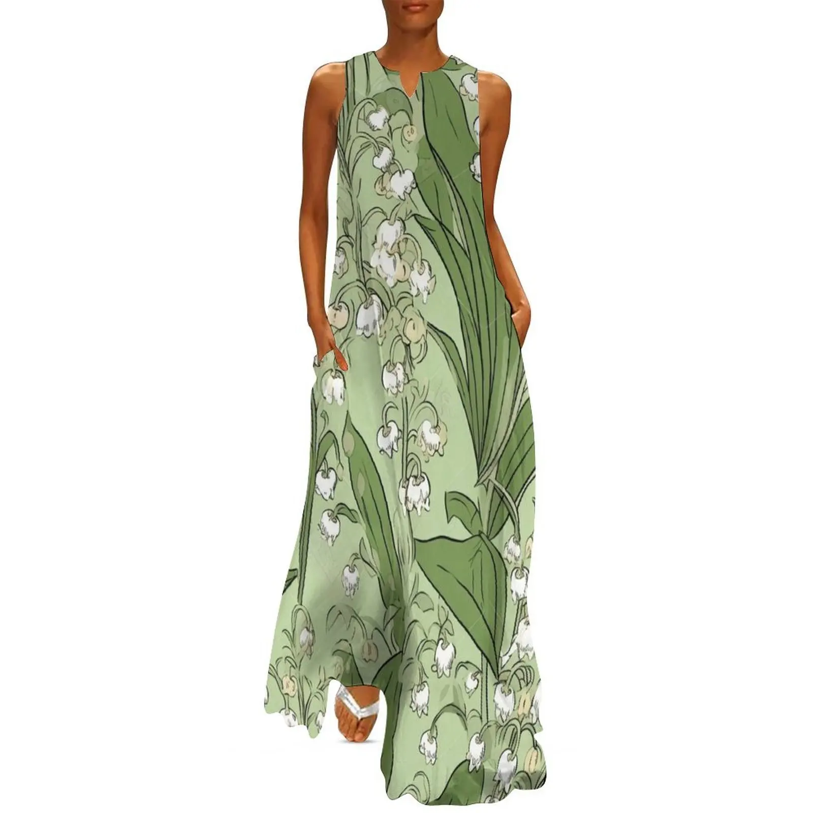 

Captivating Fragrance of Spring: Lily of the Valley Patterned Home Decor Collection for a Fresh and Serene Ambiance Long Dress