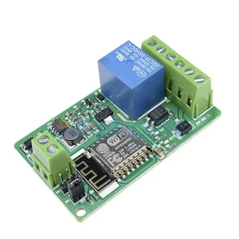 DC 5V-26V ESP8266 ESP-12F Wireless Wifi Relay Module 220V 10A Relay Module ESP12F 802.11b/g/n 2.4GHz 12V 24V