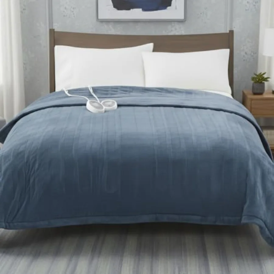 

Heated Blanket King Size Dual Control Soft Microplush Electric Blankets Auto Shut Off Machine Washable Cozy Bed Warmer for Wint