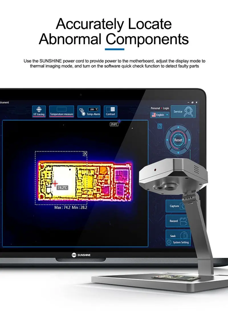 SUNSHINIE TB-03 PCB Infrared Imaging Rapid Diagnosis Instrument Support All Models And Brands Of Mobile Phone Motherboard Repair