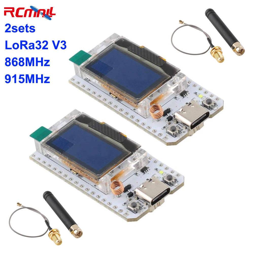 For Meshtastic LoRa32 V3 868MHz 915MHz Development Board SX1262 0.96 Inch OLED Display BT WIFI ESP32 Lora Kit for Arduino IOT