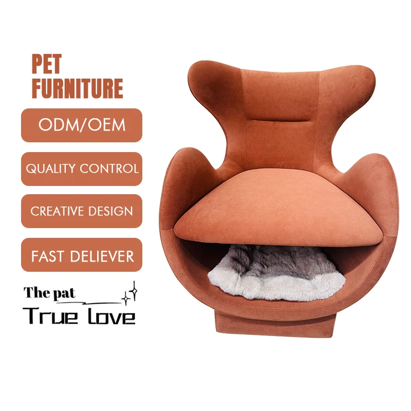 New Hot Selling Double Layer Puff Lounge Chair WholesealFactory Direct Luxury Creative Customized Pet Furniture Sofa Pet Cat Bed