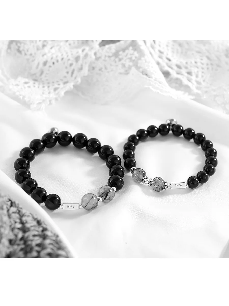 couple's-bla-obsidian-bracelets-silver-embedded-l-crystal-faion-jewelry-remembrance-gift-for-students-ex
