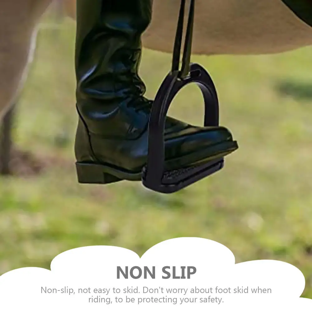 2Pcs Wear-Resistant Plastic Stirrups Anti-Skid Riding Stirrup Safety Foot Fixing Design Comfortable Ankle Support Professional