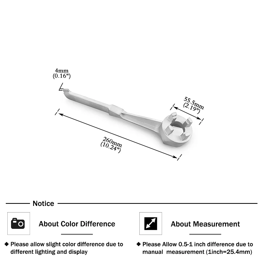 

Aluminum Oil Drum Bung Wrench Spanner Gallon Standard Plug For Opening Lid of 10 15 20 30 55 Drum Wrench