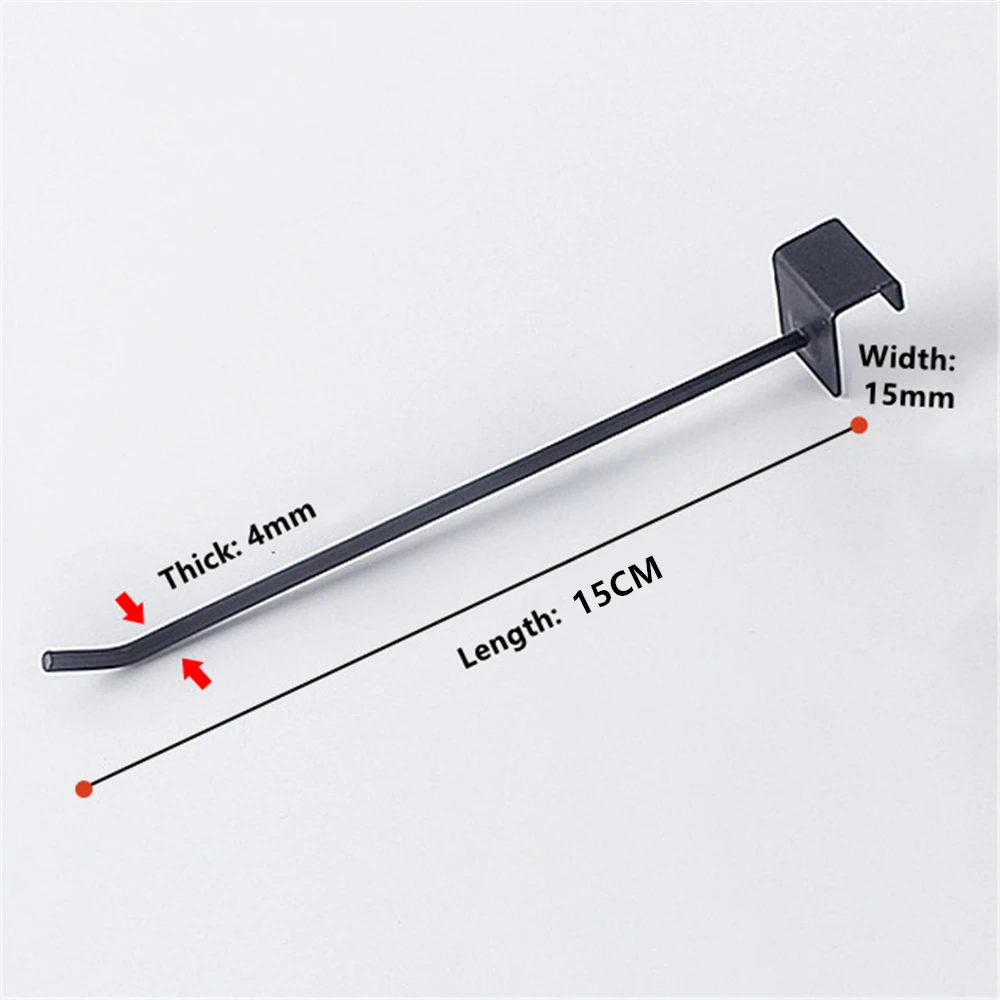 50/30/20/10/1PCS Retail Shop Peg Goods Display Shelf Supermarket Hanger Hooks Multi-Purpose Square Tube Rack Punch-free Hooks