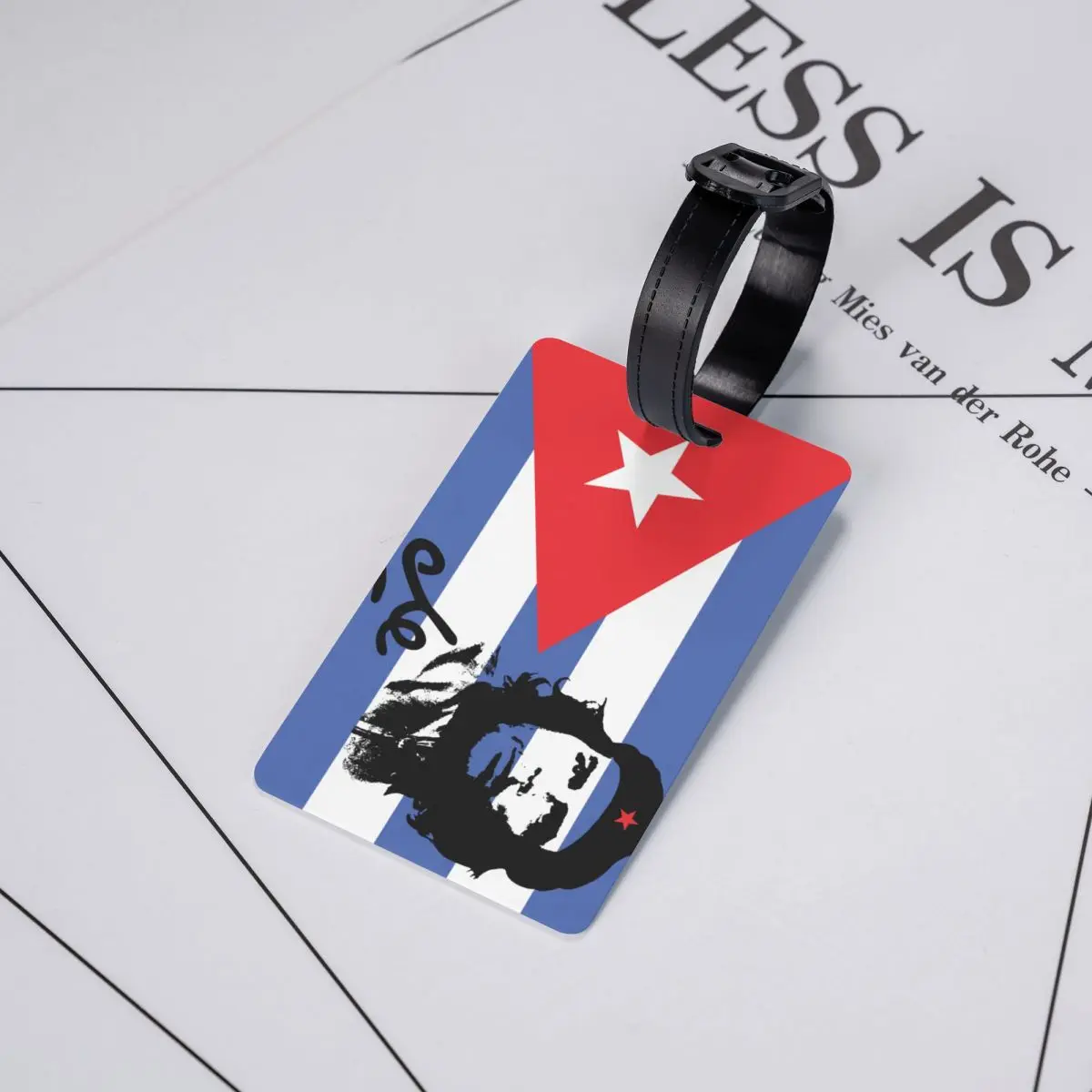 Etiquetas da bagagem para a mala do curso, liberdade cubana do socialismo, tampa do caso com nome e cartão de identificação