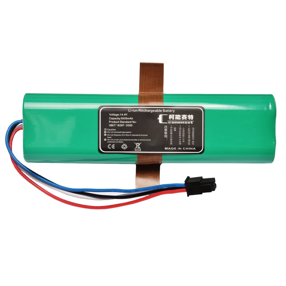 Batería de repuesto de 6000mAh y 14,4 V para Midea M7 M71 M7Pro M7young M7Max I10 W11 S8 S8 + piezas de accesorios de Robot aspirador