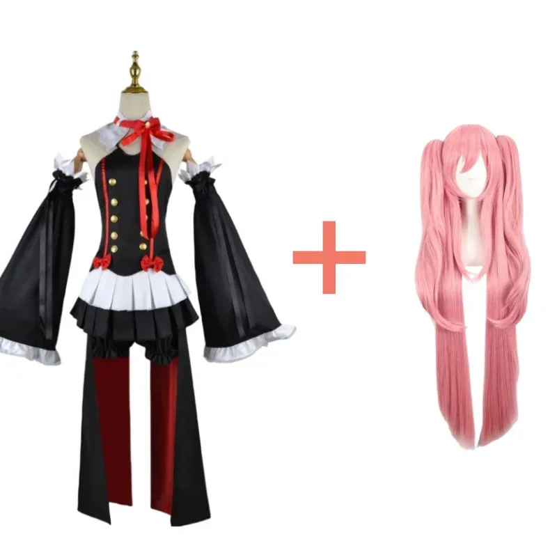 Disfraz Anime del final Owari No Seraph Krul Tepes, peluca de Cosplay, vestido de bruja y vampiro, ropa de Halloween x;4'b,5;y,8