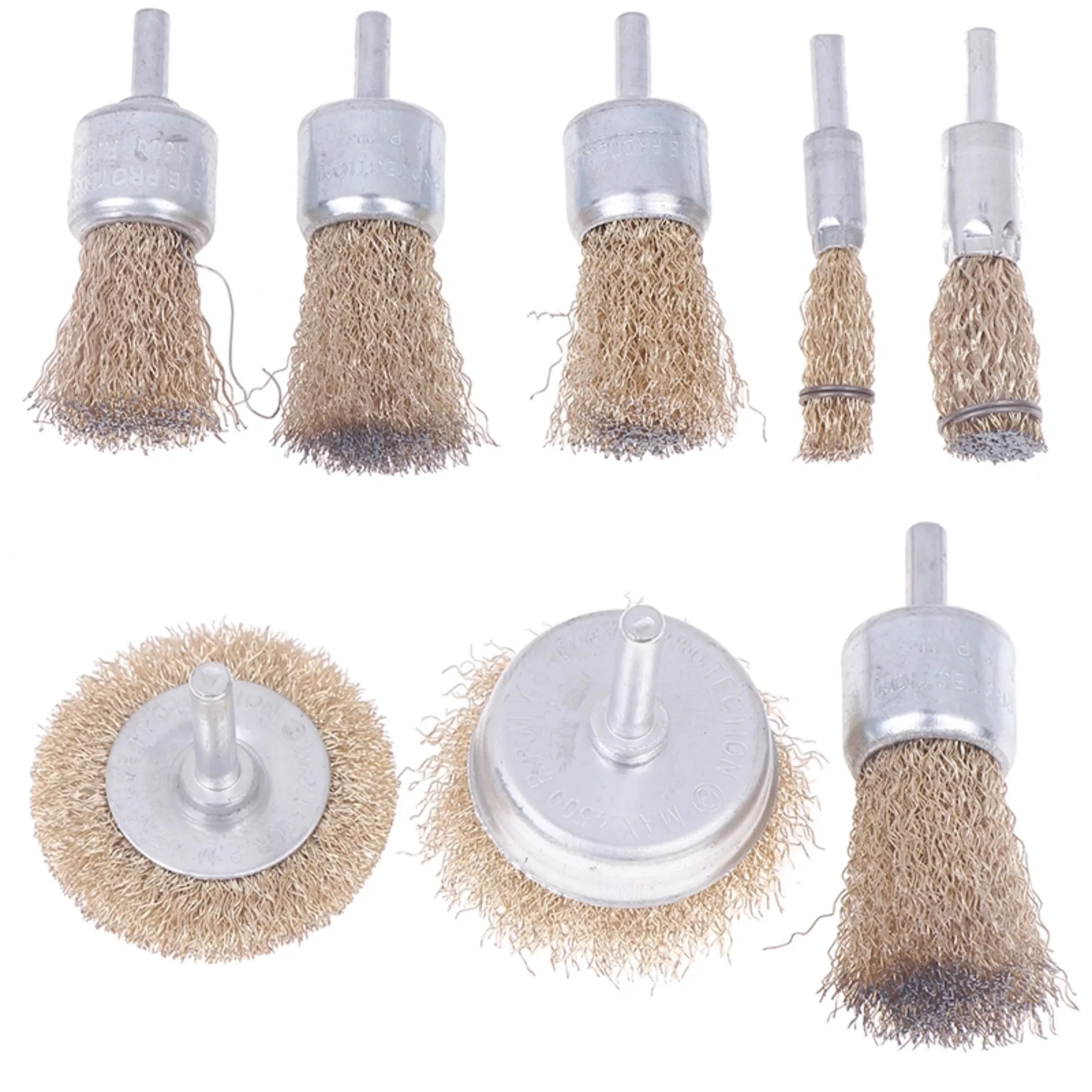 3/5Pcs Pen Type Steel Wire Brush Set Electric Drill Steel Wire Wheel With Rod Polish ＆ Rust Removal Electric Drill Tool