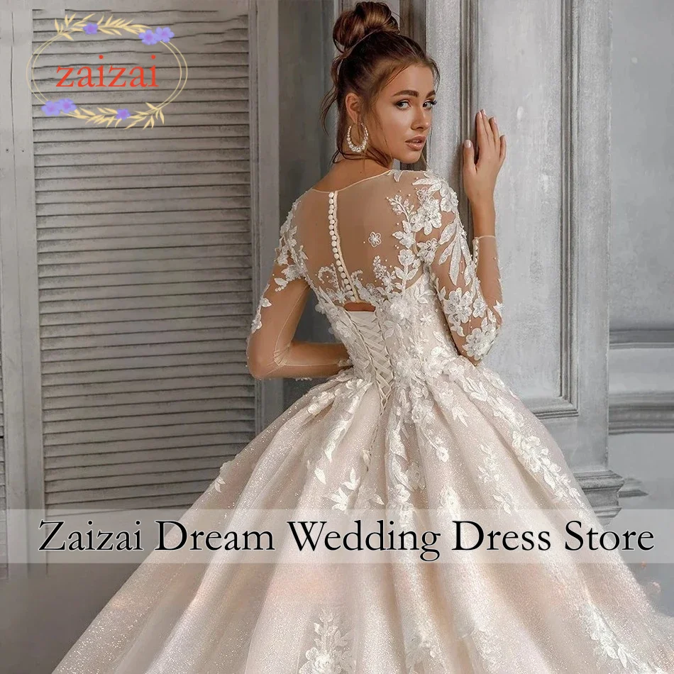 Customzied Gorgeous Wedding Dress Hot Women's Elegant 2026 Vestidos De Novia Long Sleeve Lace Applique Bridal Gowns Robe Mariée image 2