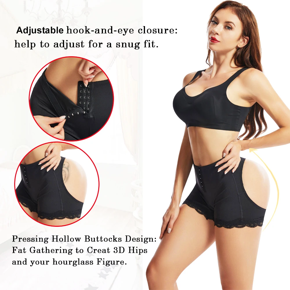 Mulheres quadril melhorar bunda levantador calcinha shaper corpo pantiy emagrecimento roupa interior push up shapewear shorts booty levantamento