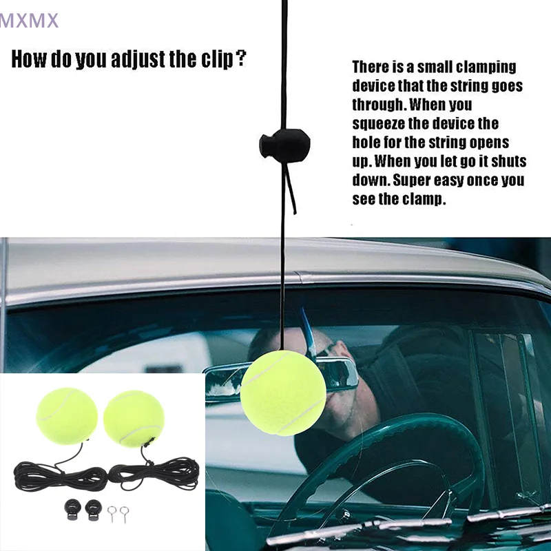 

2Pcs Garage Tennis Balls Aid-Parking Kit For Car Stop Indicator Parking Assist Ball Garage Auto Parking Guide System