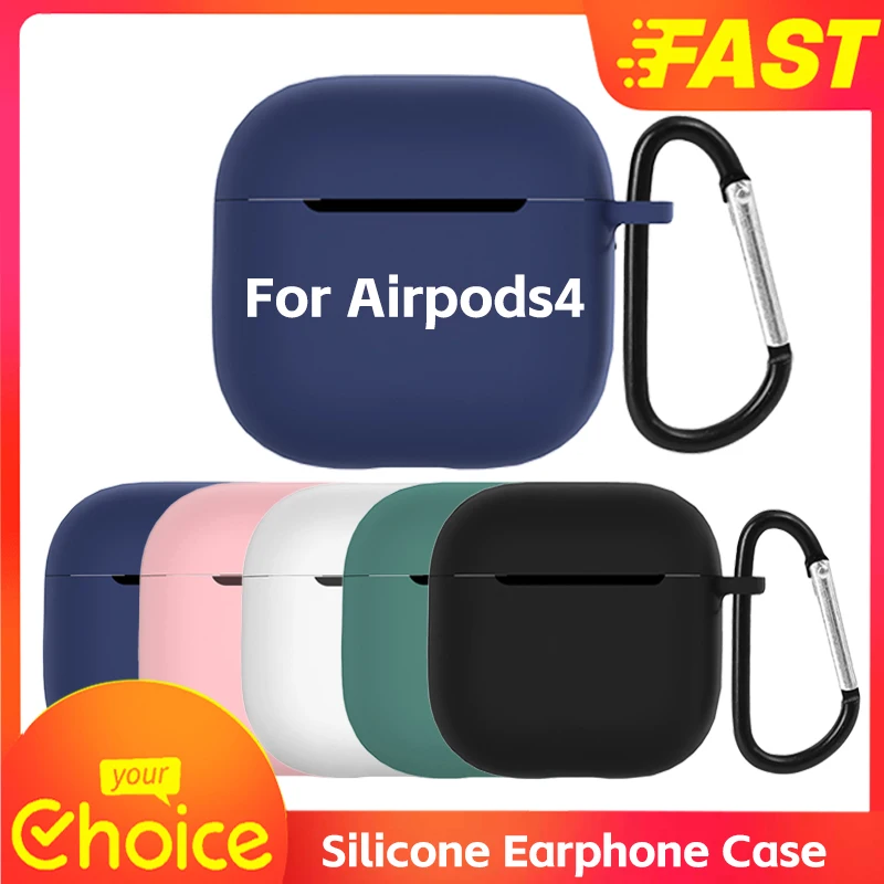 Airpods 4 소프트 실리콘 이어폰 케이스 Apple Airpods4 보호 쉘 스킨 박스 케이스 용 무선 헤드폰 커버 보호대