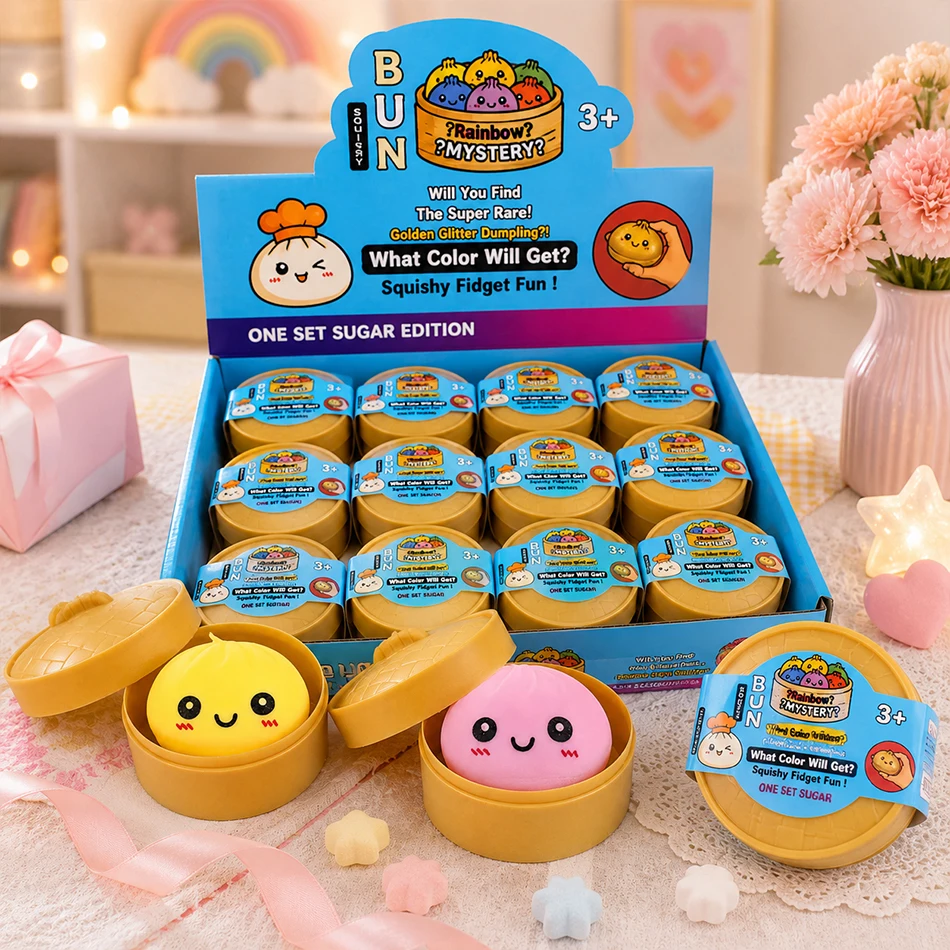 Oversized Rainbow Dumpling Squishies Soft Slow Rebound Sensory Squeeze Toy Relief Anxiety Fidget Stress Ball for ADHD Autism
