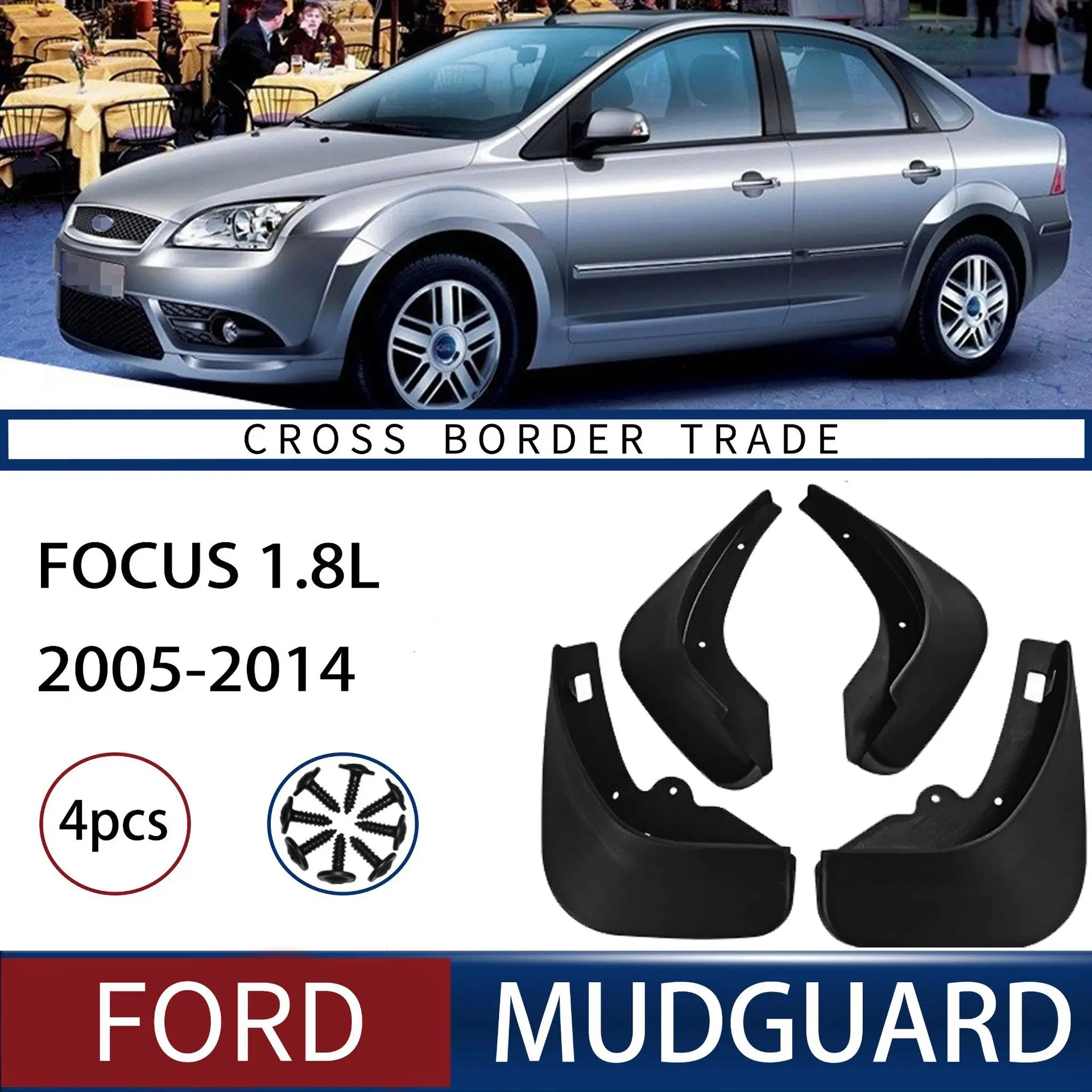 

FOR FOCUS 1.8L 2005-2014 Car Molded Mud Flaps Splash Guards Mudguards Front Rear Styling Front Rear Car Accessories