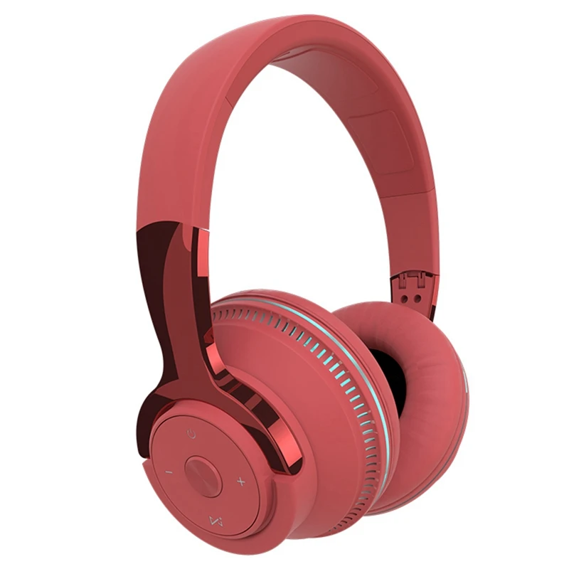 

T04C-Wireless Bluetooth Headphones Noise Reduction Headset For Phones PC Gaming Headsets Heavy Bass LED Light Earphones