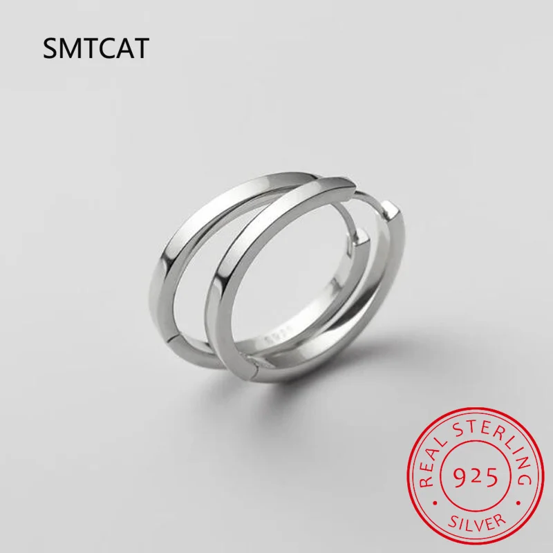 

Minimalist Real 925 Sterling Silver Geometric Thick Round Hoop Earring for Women Punk Hip Hop Fine Jewelry Accessories MEJ203