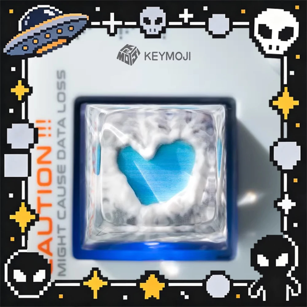 

KEYMOJI Changbaishan Tianchi PC Resin Keycaps Transparent Personality Transparent Magnetic Keyboard Keycaps For PC Accessories