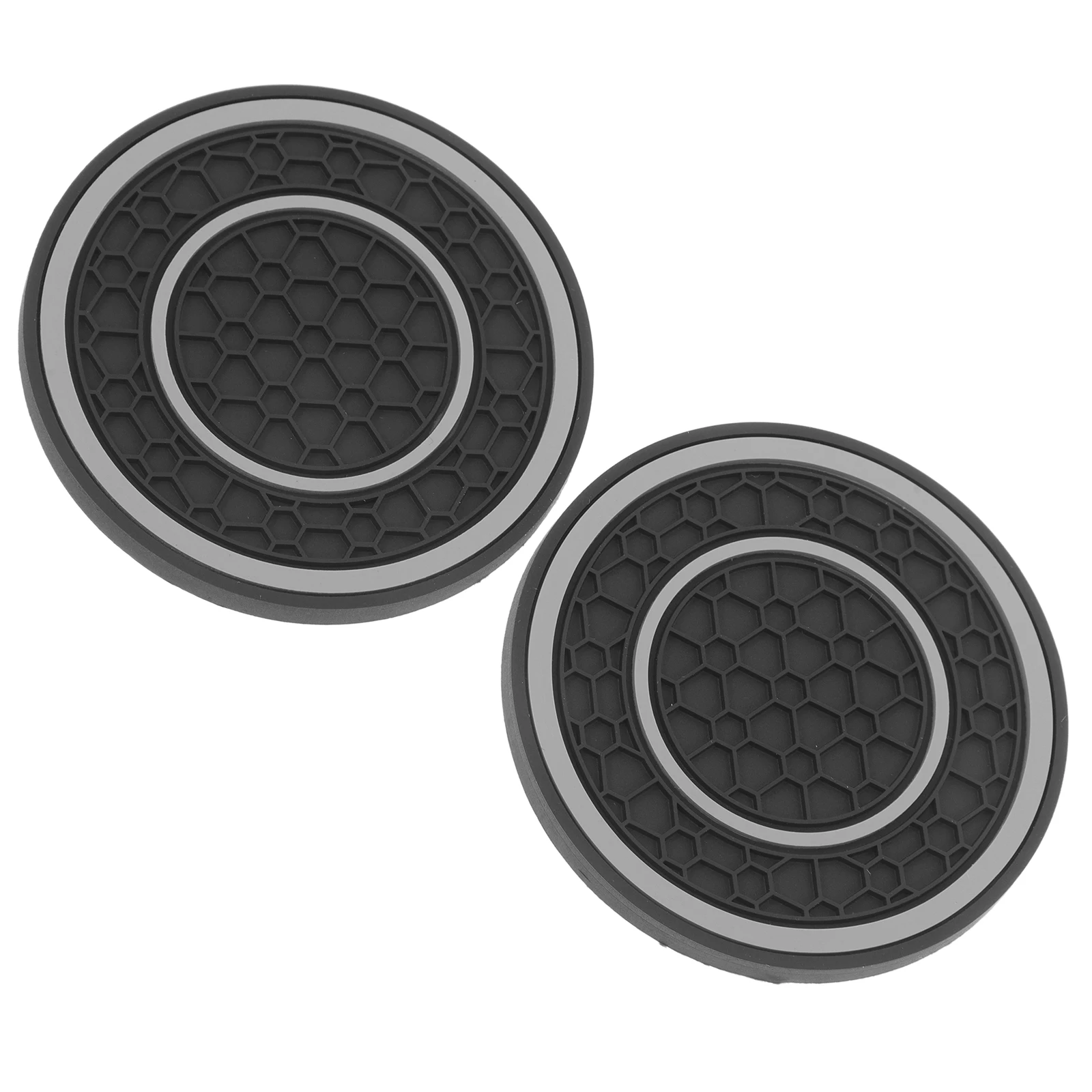 

2pcs Non-Slip Car Coasters Silicone Cup Holder Mats Universal Fit For Hot Cold Drinks Interior Accessories Automotive Cup Mat