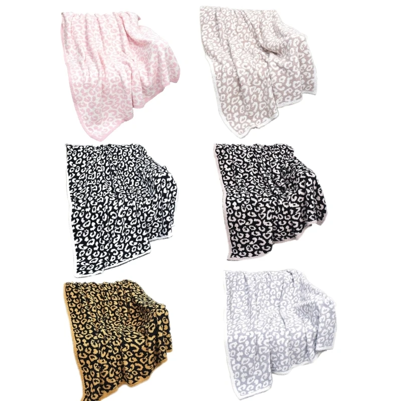 

Leopard Print Cashmeres Blankets for Bed Soft Warm Minks Throw Sofa Cover Bedspread Beach Travel Office Snooze Blanket