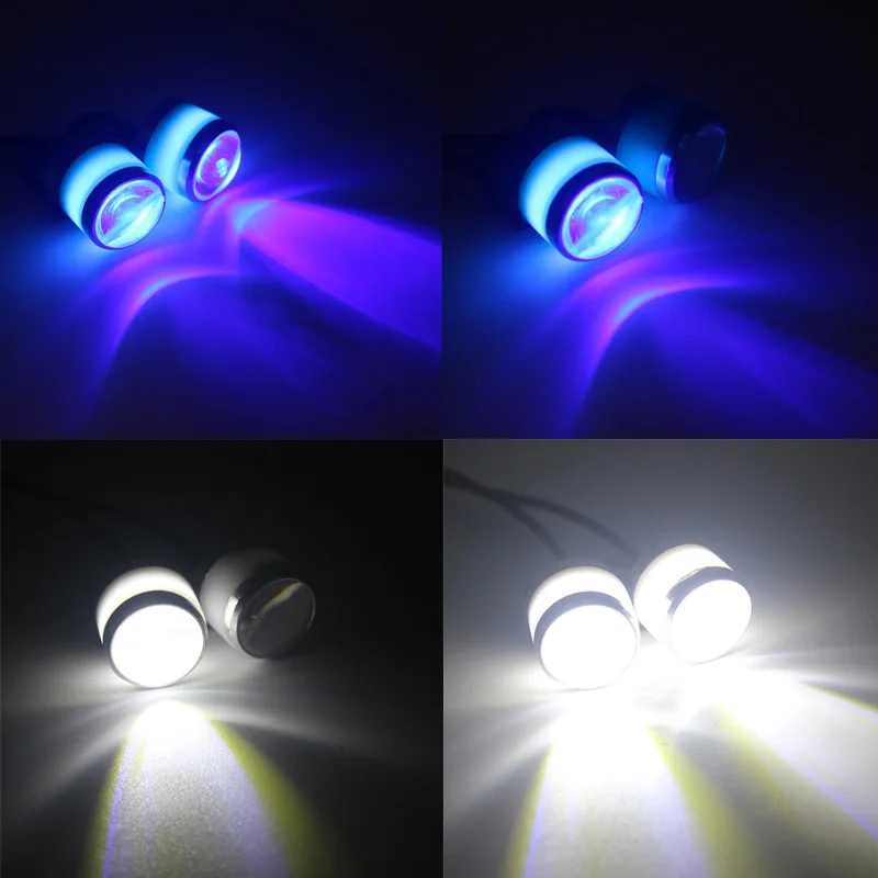 2X Strobe Motorcycle Eagle Eye Light DRL Daytime Running Light for Car Motorbike Falsh Warning Reverse Backup Light Fog Lamp image 5