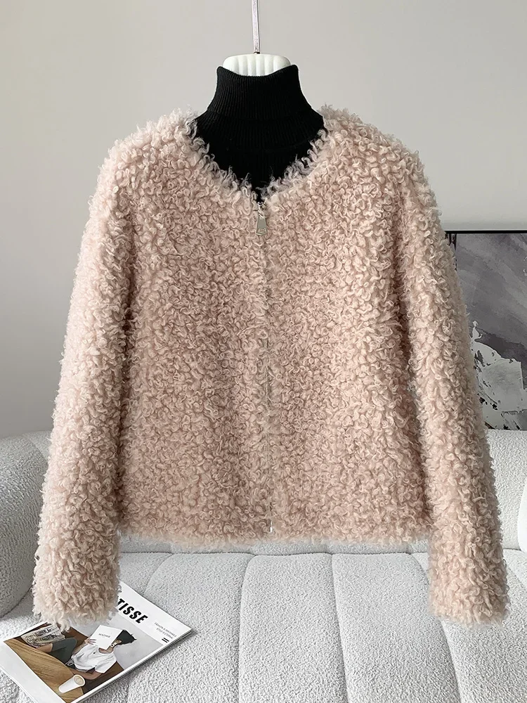 Nuovo cappotto di pelliccia di tosatura delle pecore per donna in autunno e inverno, stile alla moda e profumato, temperamento giovanile e caldo