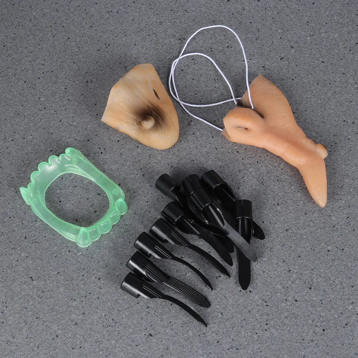 

5Pcs Witch Decor Kit Premium Halloween Party Props Eye-Catching Costume Accessory Set for Spooky Night Halloween Witch Hat