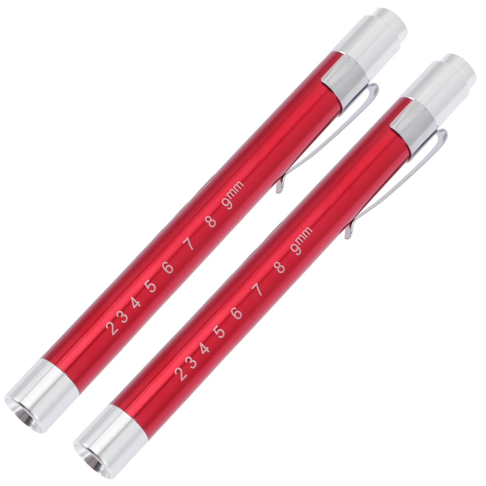 

2 Pcs Medical Pen LED Flashlight Examination Lamp Electric Torch Inspection with Clip Shaped Beam Pocket