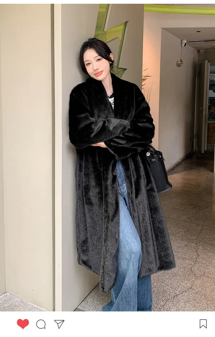 Y2k Streetwear Giacca da lavoro Capispalla Autunno Inverno 2025 Cappotti lunghi Donna Giacche in pelliccia sintetica Cappotto con colletto rovesciato Spessore caldo