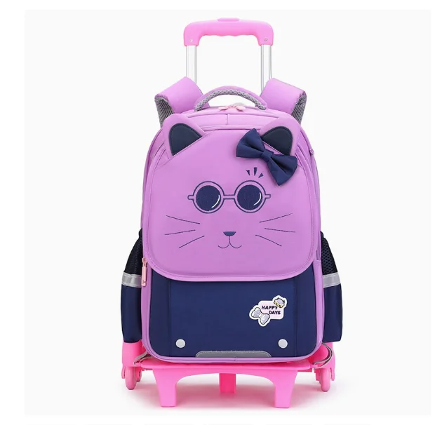 

Girls Travel Trolley Rolling Backpack School Wheeled Backpack For Girls Schoolbag with wheels School Rolling Backpack Bookbag