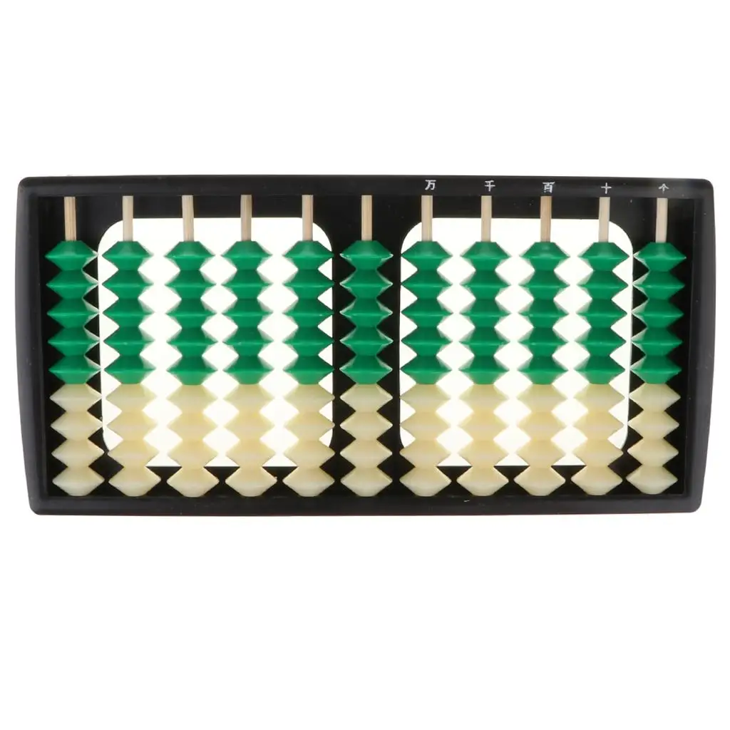 

11 Digits Green Abacus Counting Beads Math Learning Educational Toy Gift