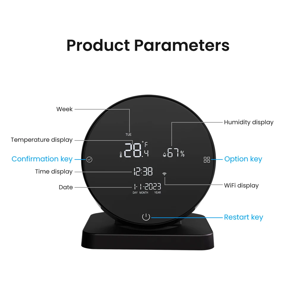 Telecomando AVATTO Tuya WiFi IR con sensore di temperatura e umidità, Controller a infrarossi Smart Home 3 in1 per Alexa Google