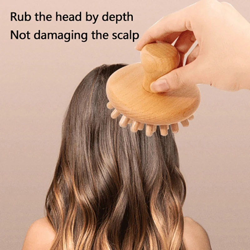 Body Anti Cellulite Brush Soothing Wooden Essential Oil Spa Air Cushion Massage Hair Comb Scalp Massage Brush Body Massager