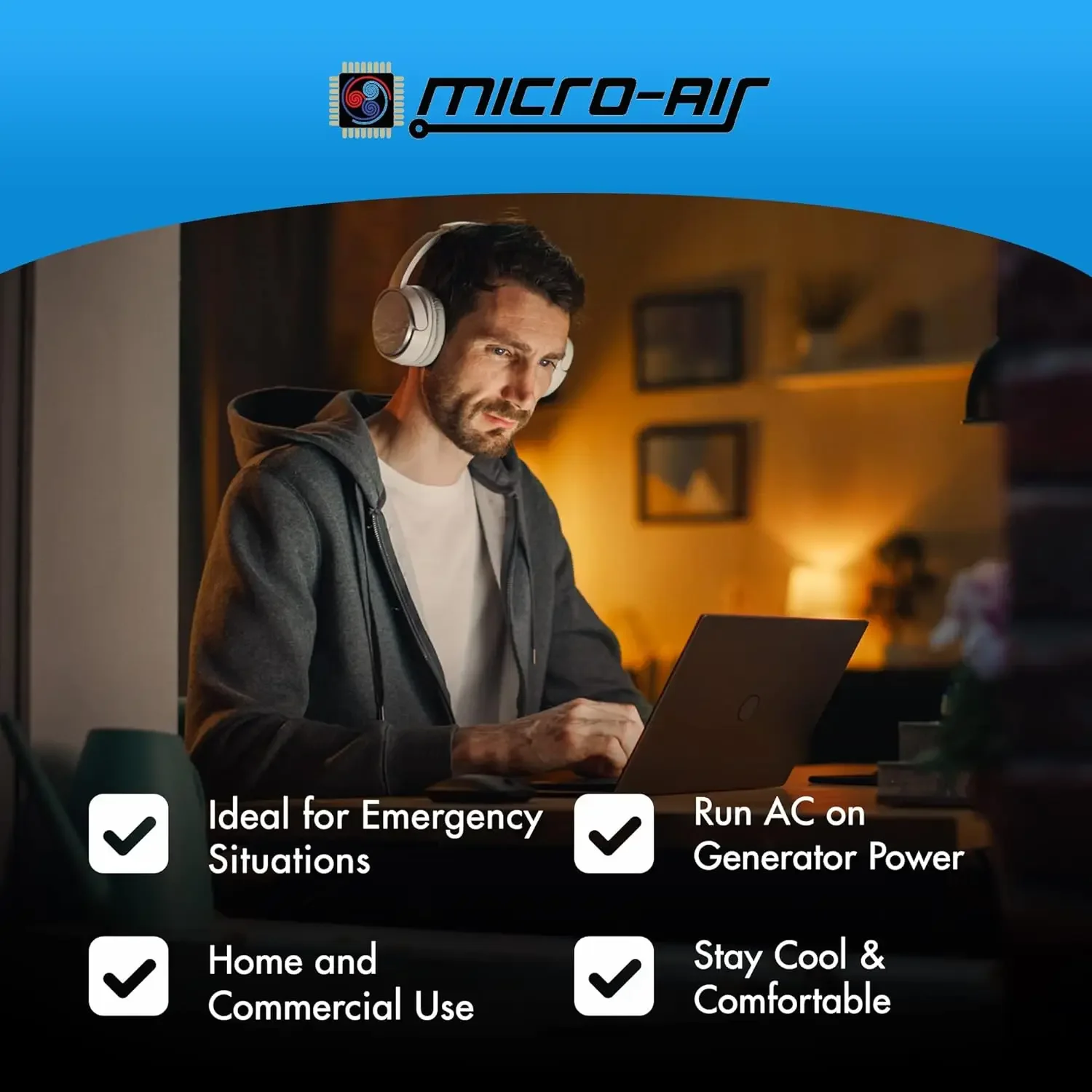 Microair Fácil Start Soft Start, Ar Condicionado, Funciona com Gerador, ASY-368-X48 BlueTooth, 368, Novo