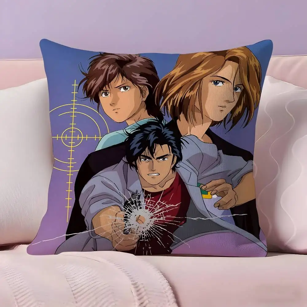 C-city Hunter P-PRIVATE EYES كيس وسادة كيس وسادة فائق النعومة صديق للبشرة نسيج سحابة مثل الراحة وسحاب مخفي