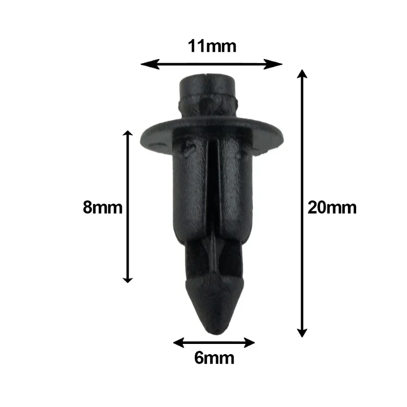 10/50Pcs 6mm Black Rivet Fairing Body Trim Panel Fastener Screw Clips For Honda ATV Motorcycle Accessories Auto Fastener & Clips image 5