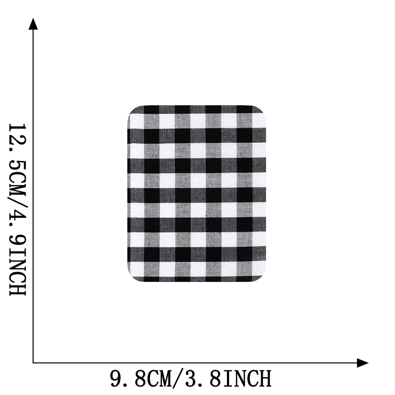 Karierte Hemd-Patches für Jacken, Jeans, Outdoor-Kleidung, zum Aufbügeln, bestickte Aufnäher, Aufkleber-Set, DIY-Stoffe für Jungen und Kinder, Applikation – Detail 3
