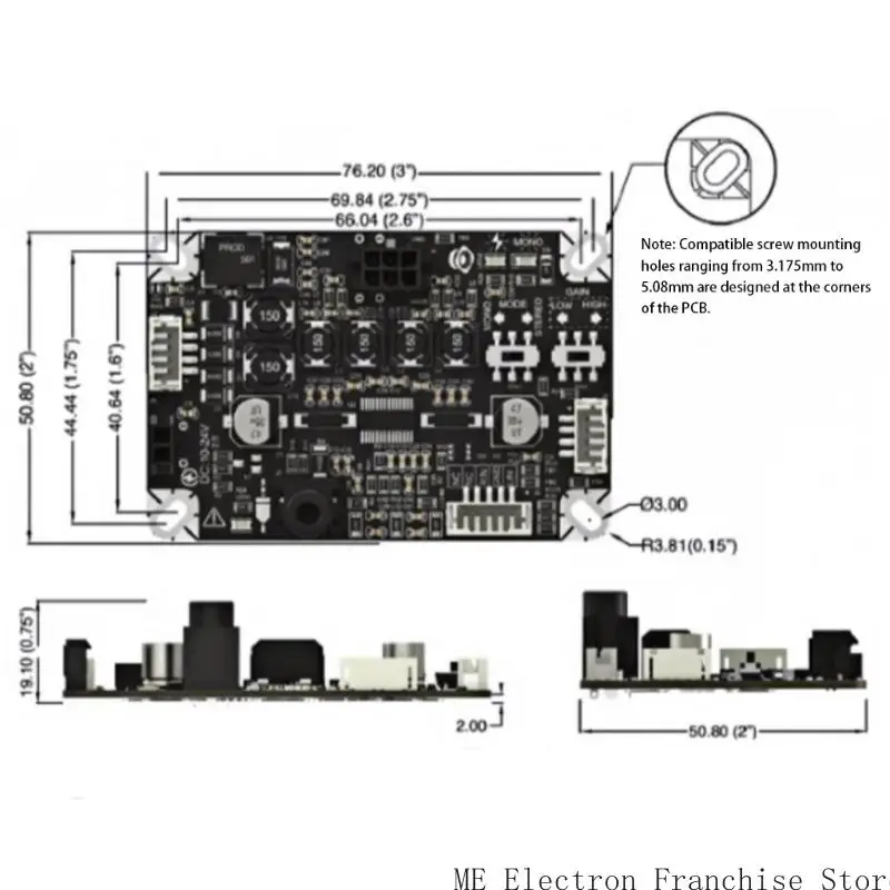 T5EA TPA3110 مضخم 2x8W/1x16W DC10-24V إدخال خطي 3.5 مم للصوت المثالي