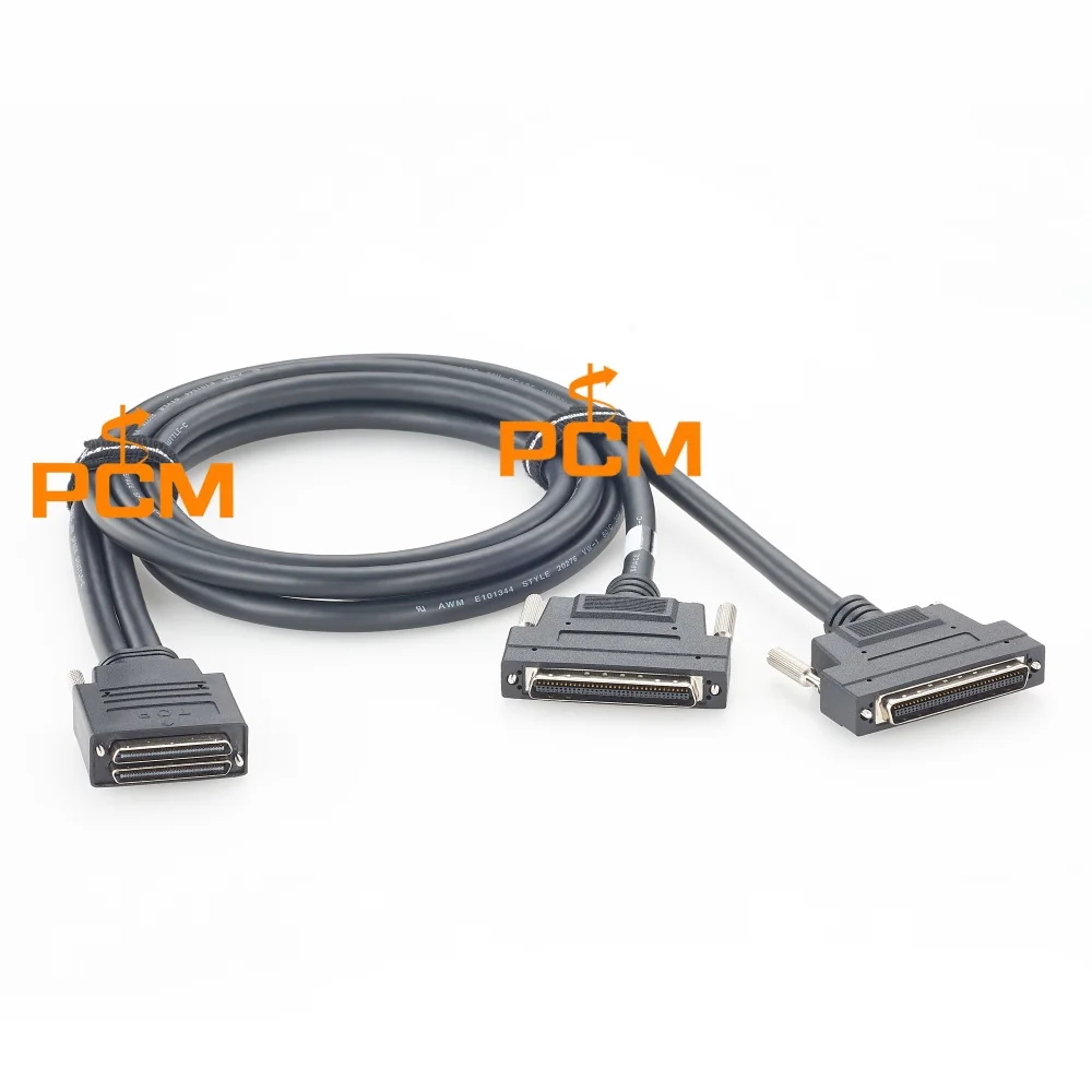 Dual-Port-VHDCI68-Kabel zu 2-Wege-HPCN-Kabel, 68-poliges SCSI-Signalkabel mit Schirmung für Datenerfassung und industrielle Steuerung – Detail 2